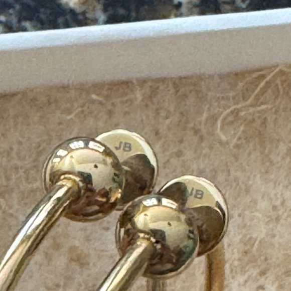 Jenny Bird Large Gold Hoops - Picture 5 of 6